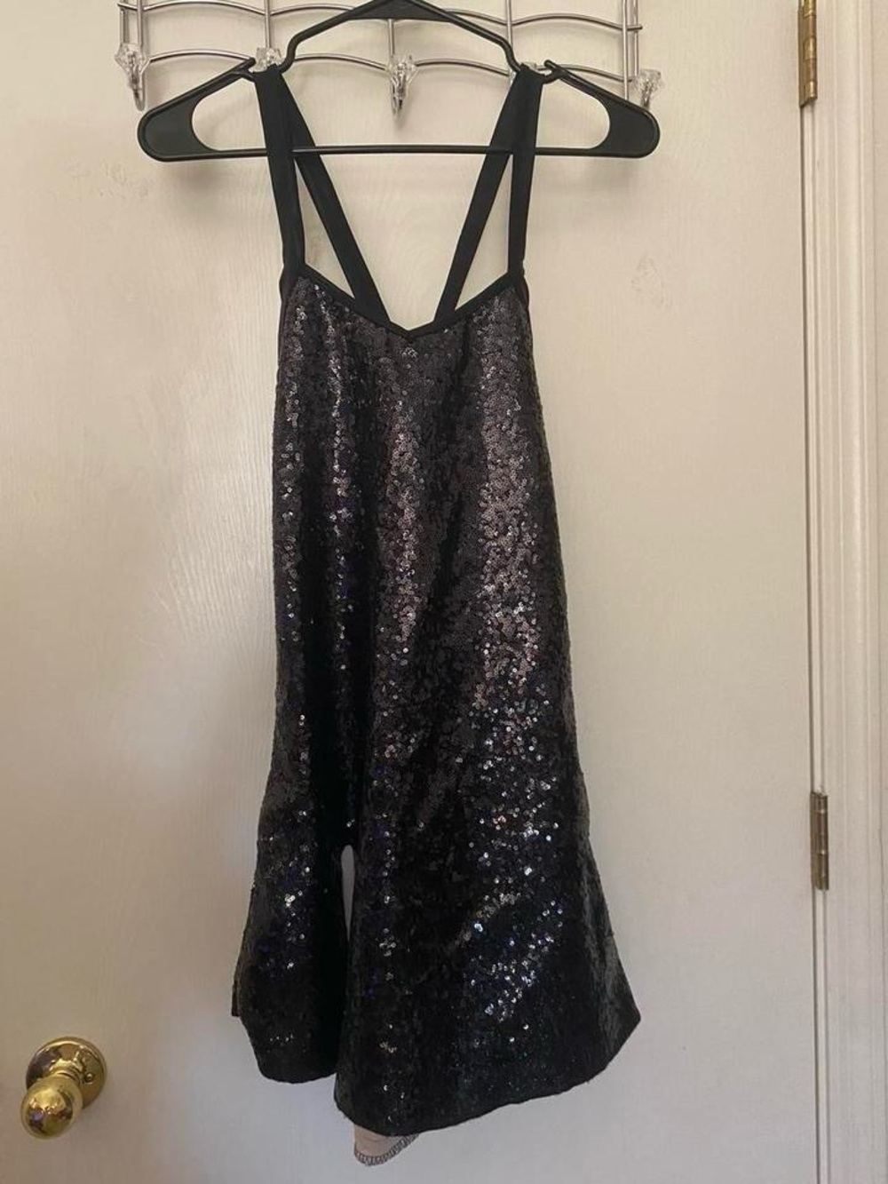Dance Costume Black Sequin Dress